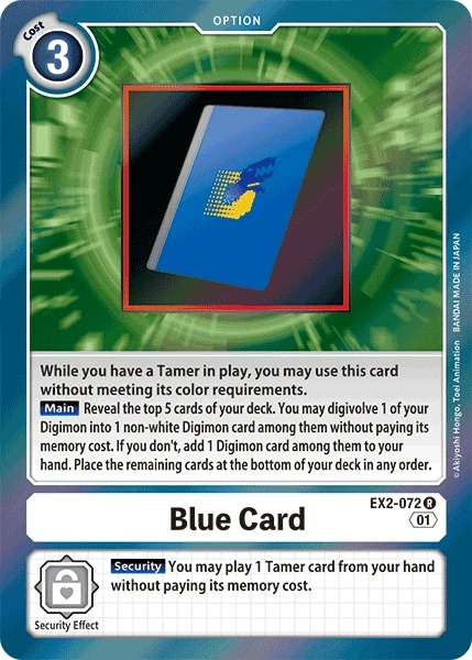Blue Card &mdash; Digimon Card Game card