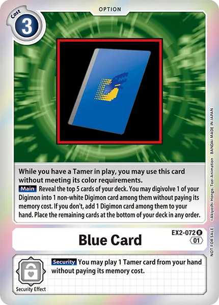 Blue Card &mdash; Digimon Card Game card