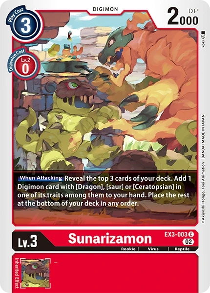 Sunarizamon &mdash; Digimon Card Game card