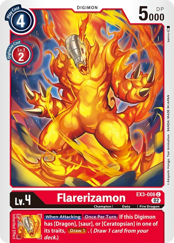 Flarerizamon &mdash; Digimon Card Game card