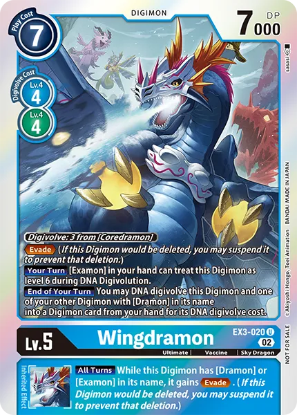 Wingdramon &mdash; Digimon Card Game card