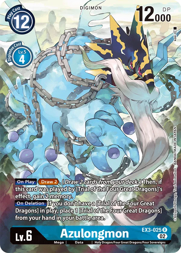 Azulongmon &mdash; Digimon Card Game card