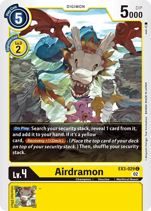 Airdramon &mdash; Digimon Card Game card