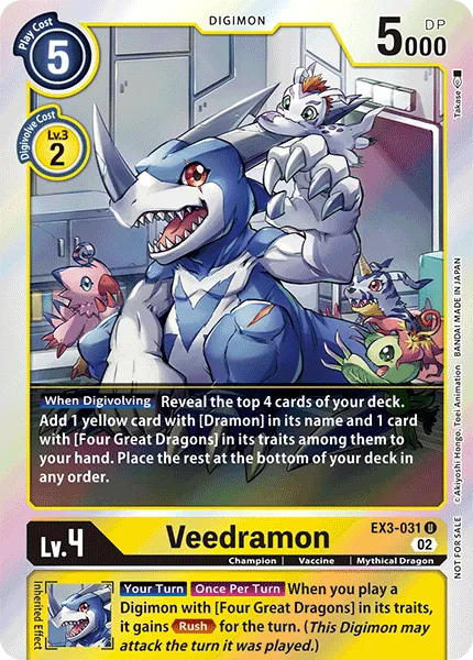 Veedramon &mdash; Digimon Card Game card