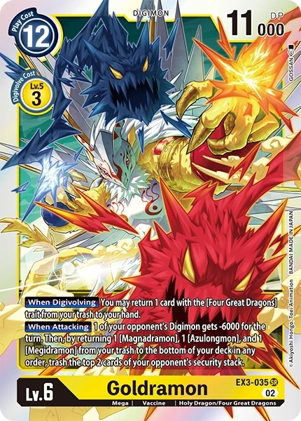 Goldramon &mdash; Digimon Card Game card
