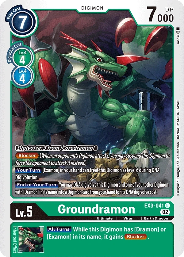 Groundramon &mdash; Digimon Card Game card
