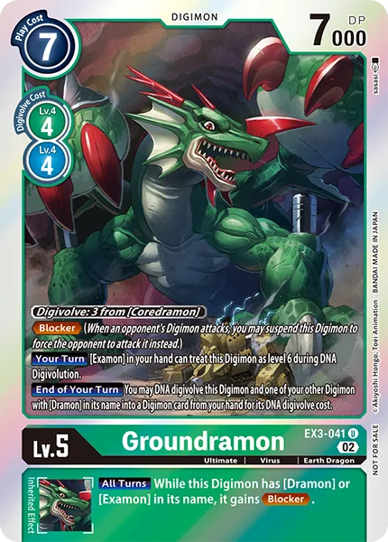 Groundramon &mdash; Digimon Card Game card