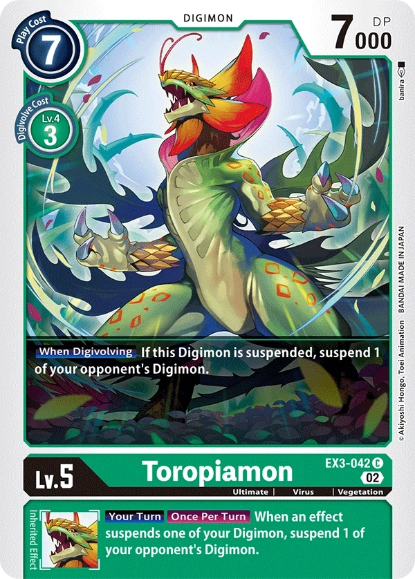 Toropiamon &mdash; Digimon Card Game card