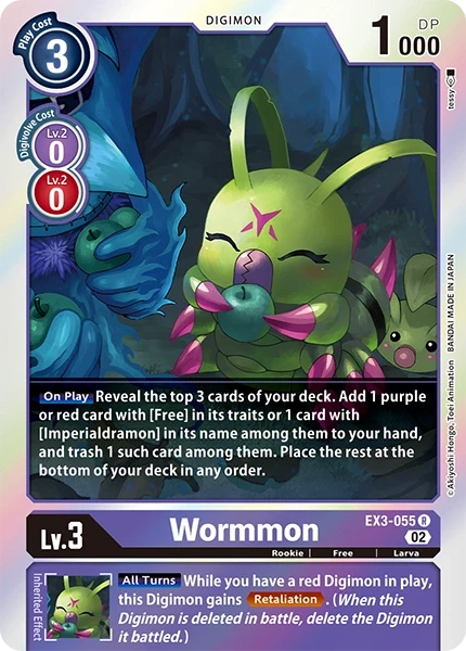 Wormmon &mdash; Digimon Card Game card