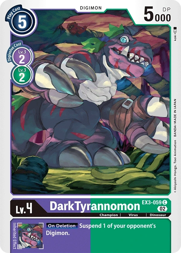 DarkTyrannomon &mdash; Digimon Card Game card