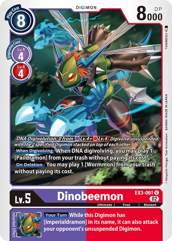 Dinobeemon &mdash; Digimon Card Game card