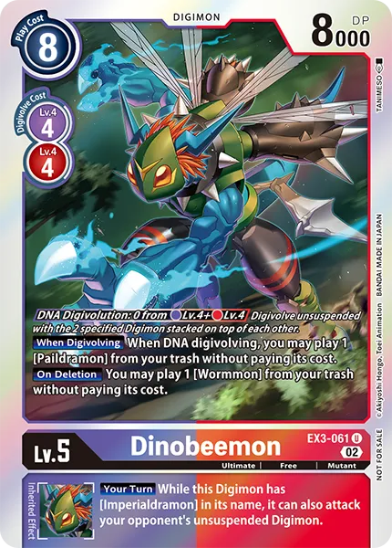 Dinobeemon &mdash; Digimon Card Game card