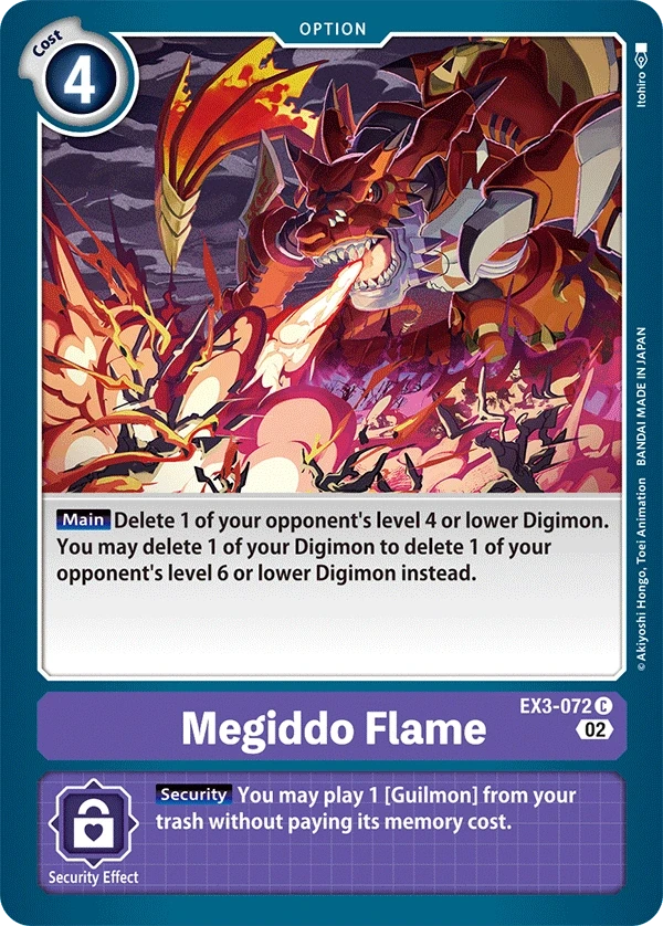 Megiddo Flame &mdash; Digimon Card Game card