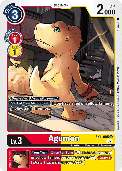 Agumon &mdash; Digimon Card Game card