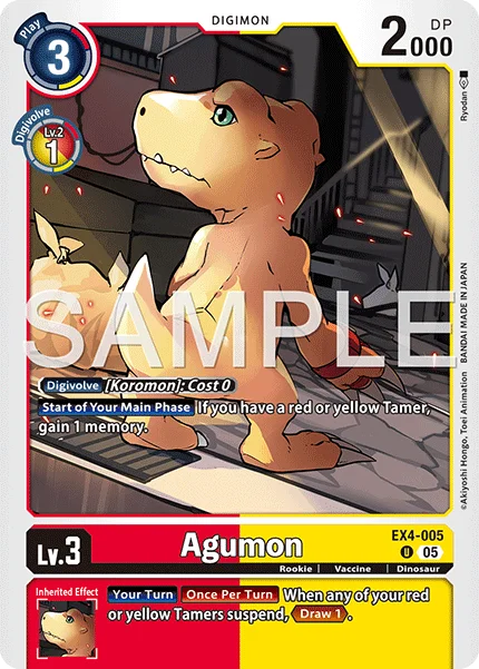 Agumon &mdash; Digimon Card Game card