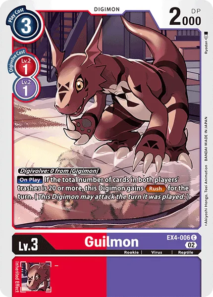 Guilmon &mdash; Digimon Card Game card