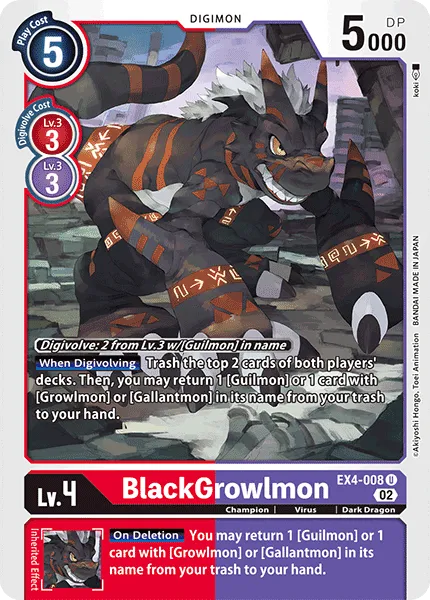 BlackGrowlmon &mdash; Digimon Card Game card