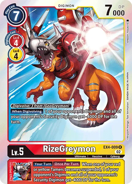 RizeGreymon &mdash; Digimon Card Game card