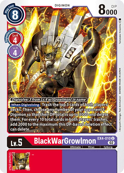 BlackWarGrowlmon &mdash; Digimon Card Game card