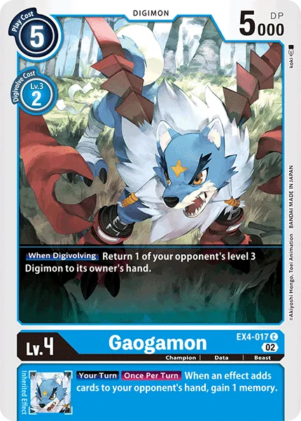 Gaogamon &mdash; Digimon Card Game card
