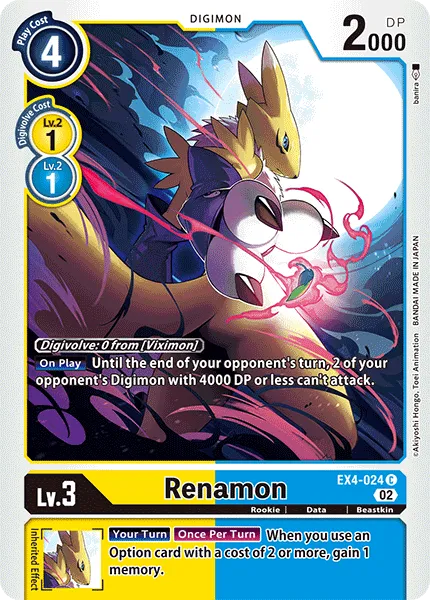 Renamon &mdash; Digimon Card Game card