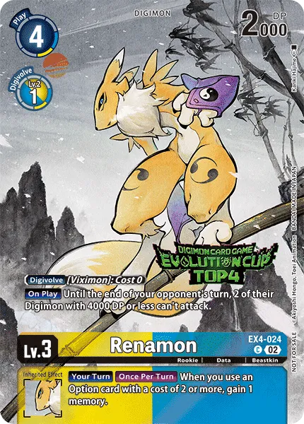 Renamon &mdash; Digimon Card Game card