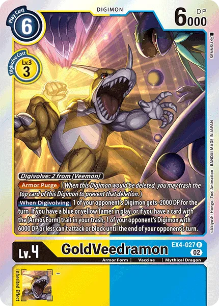 GoldVeedramon &mdash; Digimon Card Game card