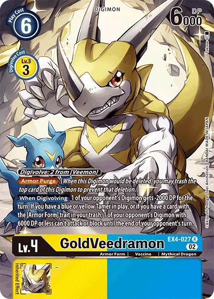 GoldVeedramon &mdash; Digimon Card Game card