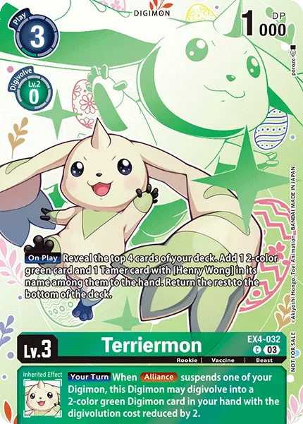 Terriermon &mdash; Digimon Card Game card