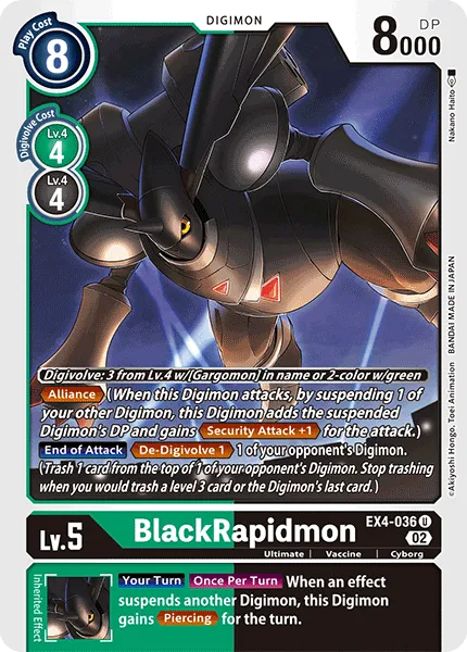 BlackRapidmon &mdash; Digimon Card Game card