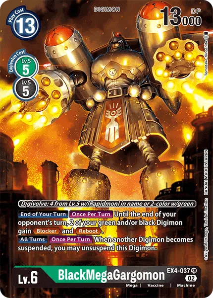 BlackMegaGargomon &mdash; Digimon Card Game card