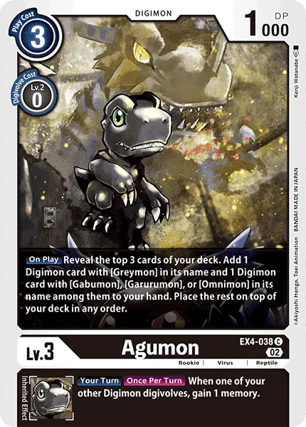 Agumon &mdash; Digimon Card Game card