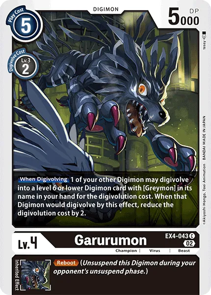 Garurumon &mdash; Digimon Card Game card
