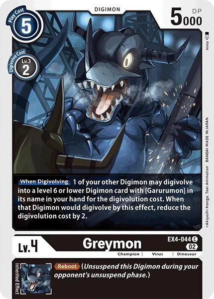 Greymon &mdash; Digimon Card Game card