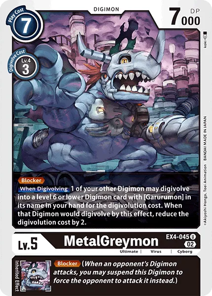 MetalGreymon &mdash; Digimon Card Game card