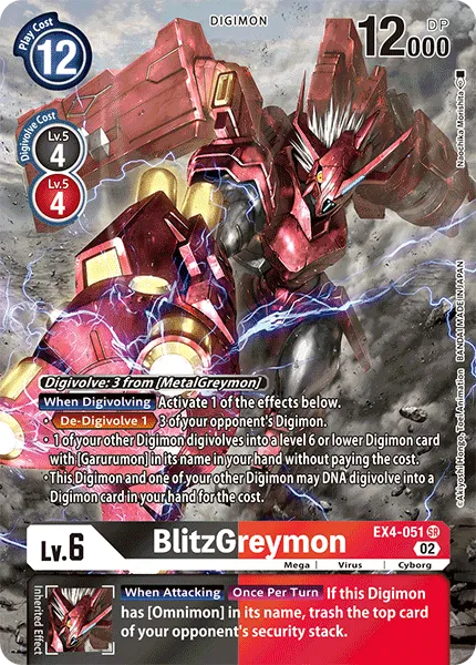 BlitzGreymon &mdash; Digimon Card Game card