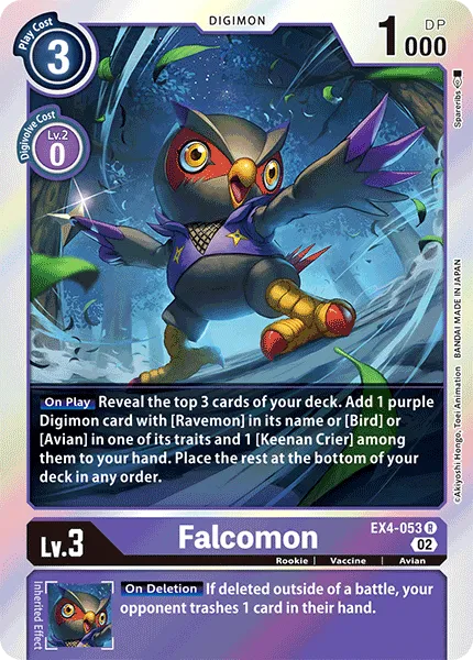 Falcomon &mdash; Digimon Card Game card