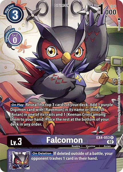 Falcomon &mdash; Digimon Card Game card