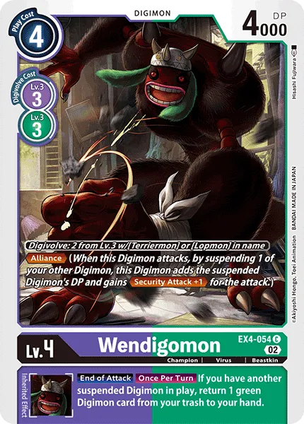 Wendigomon &mdash; Digimon Card Game card