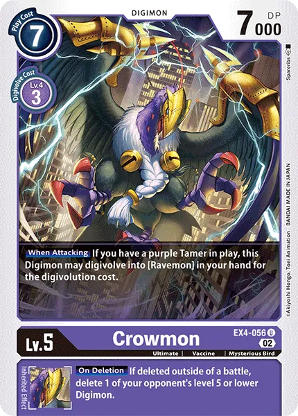 Crowmon &mdash; Digimon Card Game card