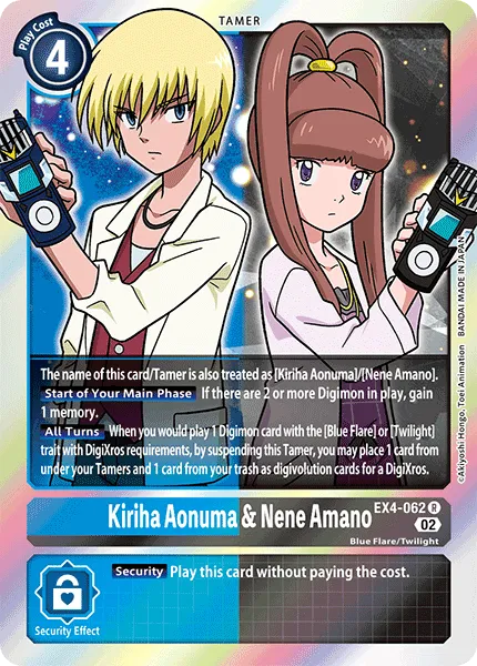 Kiriha Aonuma & Nene Amano &mdash; Digimon Card Game card