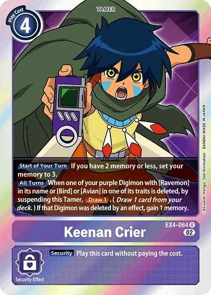 Keenan Crier &mdash; Digimon Card Game card