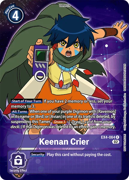 Keenan Crier &mdash; Digimon Card Game card