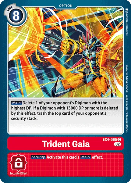 Trident Gaia &mdash; Digimon Card Game card