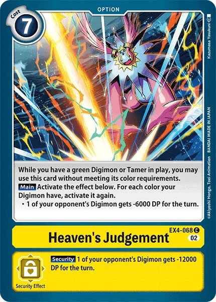 Heaven's Judgement &mdash; Digimon Card Game card