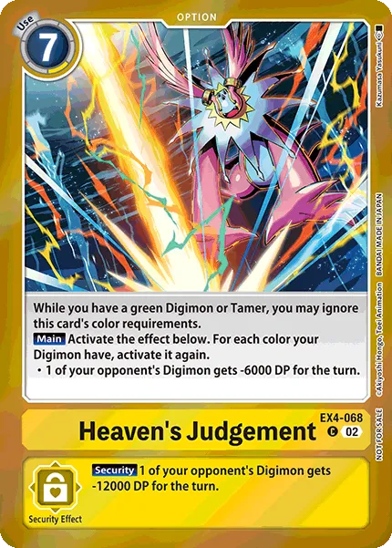 Heaven's Judgement &mdash; Digimon Card Game card