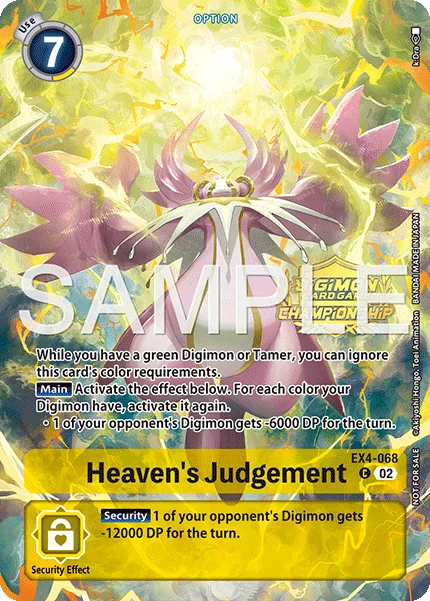 Heaven's Judgement &mdash; Digimon Card Game card