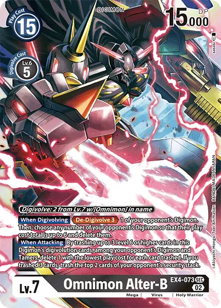 Omnimon Alter-B &mdash; Digimon Card Game card