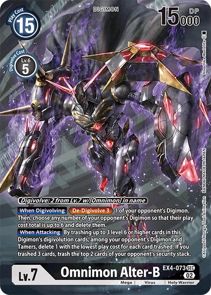 Omnimon Alter-B &mdash; Digimon Card Game card