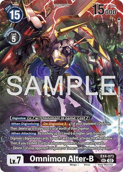 Omnimon Alter-B &mdash; Digimon Card Game card